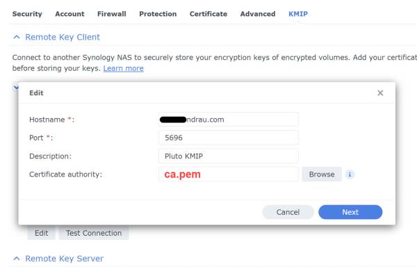 KMIP Credentials