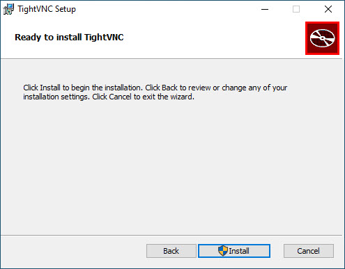 Ready to install TightVNC